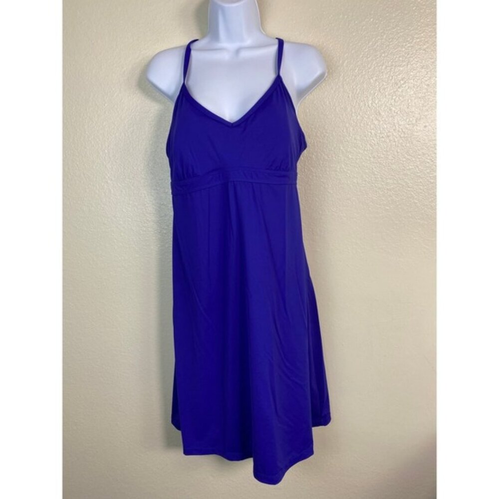 Athleta Dress Blue Shorebreak Swim dress size Large Athletic